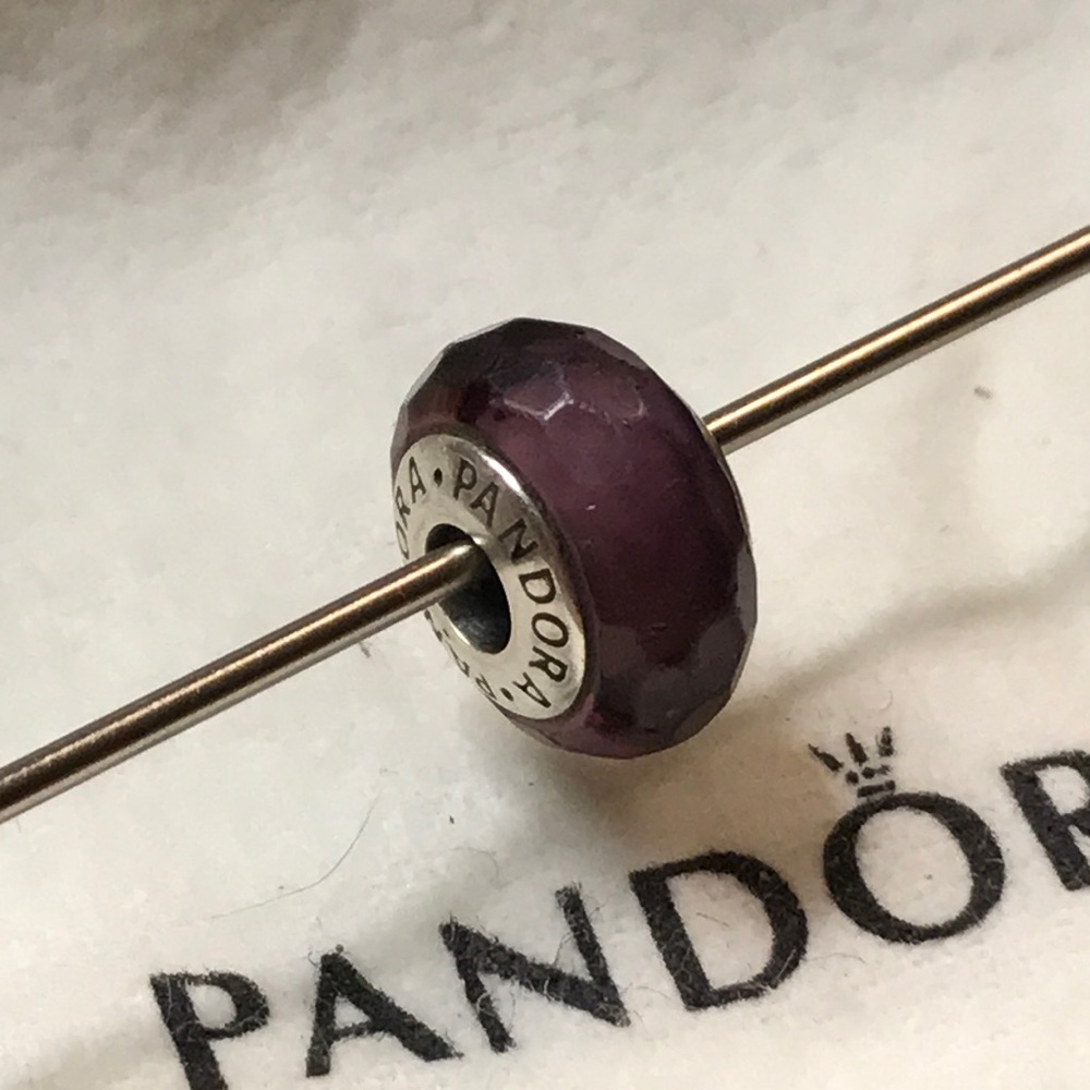 Pandora multifaceted Murano glass charm